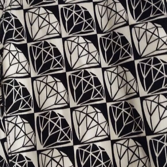 L'Amour Junior's size‎ 3 brushed denim black white diamond print zip leggings - Picture 2 of 8